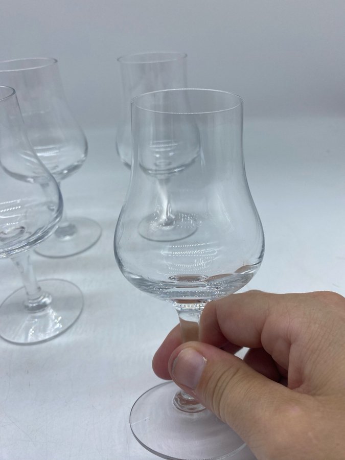 6st Sherryglas Glas Konstglas Osignerade Inredning Dukade bordet