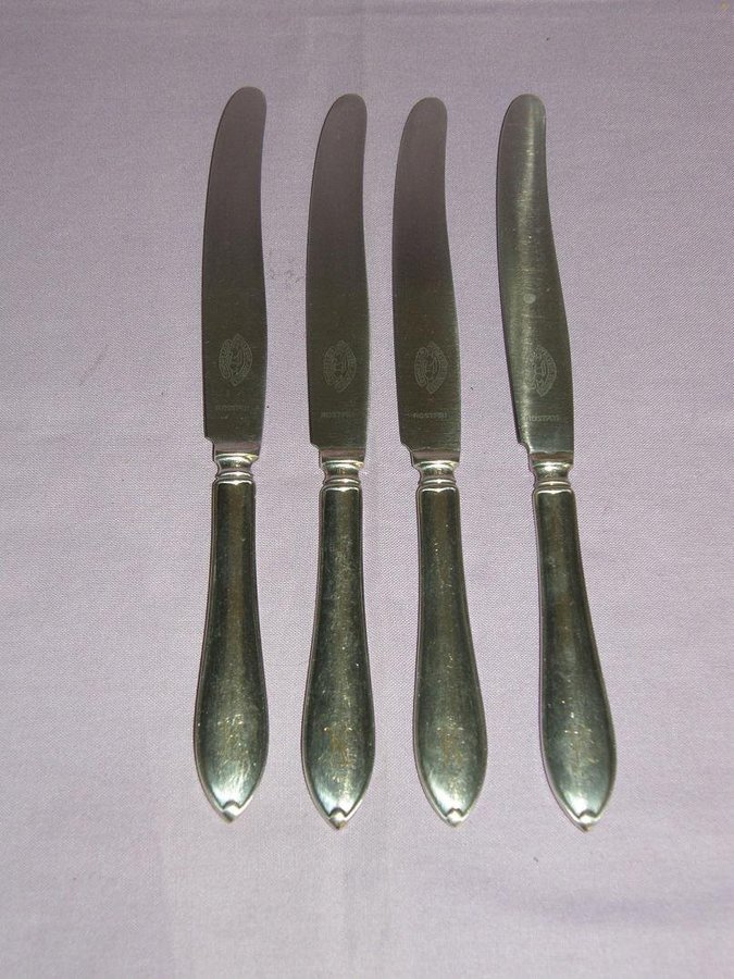 Bestick KNIVAR i nysilver Svensk Spetsig, 21,5 cm, 4 st