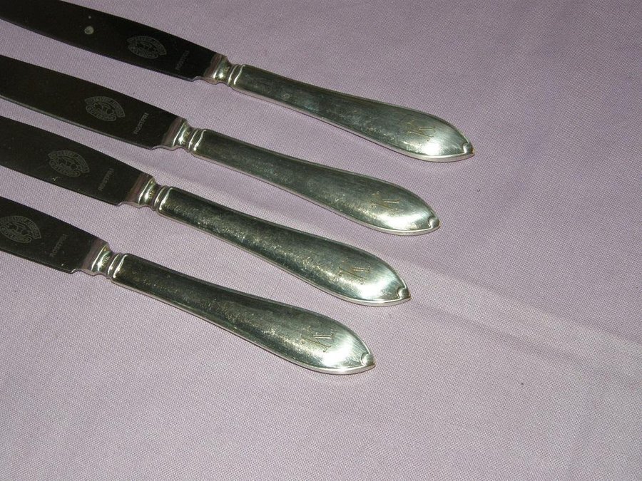 Bestick KNIVAR i nysilver Svensk Spetsig, 21,5 cm, 4 st