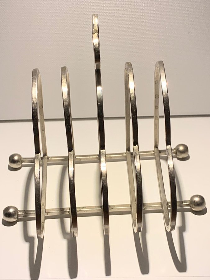 Toast rack brödhållare brödställ vit metall hjärta