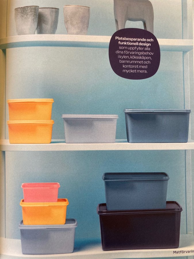 Tupperware Basic Line 5L. 2,5L 1,2L. 5dl och 1,6dl