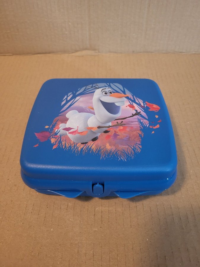 Tupperware Sandwichbox mörkblå med Olof från Frost HELT NY!