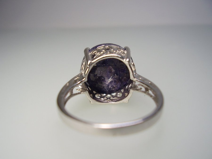 DESIGNER SAPPIRRING SILVER  GULT GULD signerad DAVID SIGAL. / SAPHIR RING SIGAL