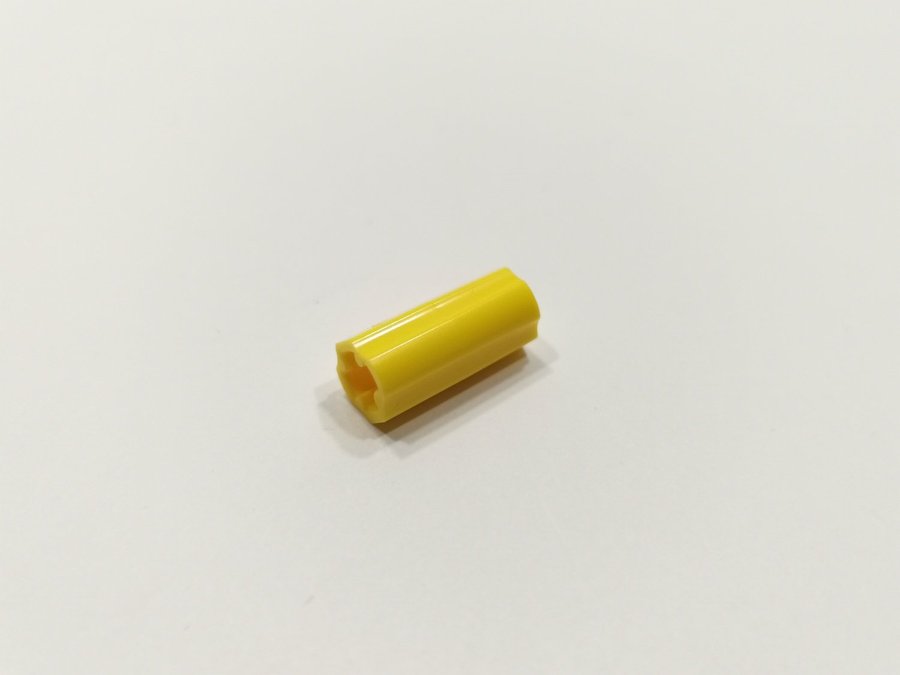 Lego - technic - axle connector - 2L - part 6538c - gul