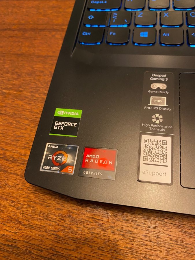 Lenovo Ideapad Gaming Laptop 3 Ryzen 5 4600H 1650 ti 8gb ram