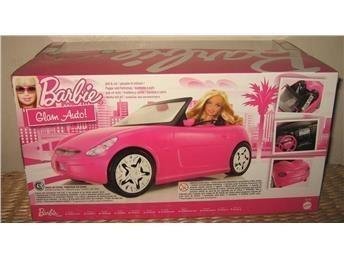 Barbie Glam Auto -Glam Docka Med Sport bil