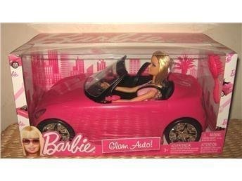 Barbie Glam Auto -Glam Docka Med Sport bil
