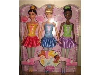 Disney Princess 3-pack Belle Askungen Tiana Docka 3 DOCKOR