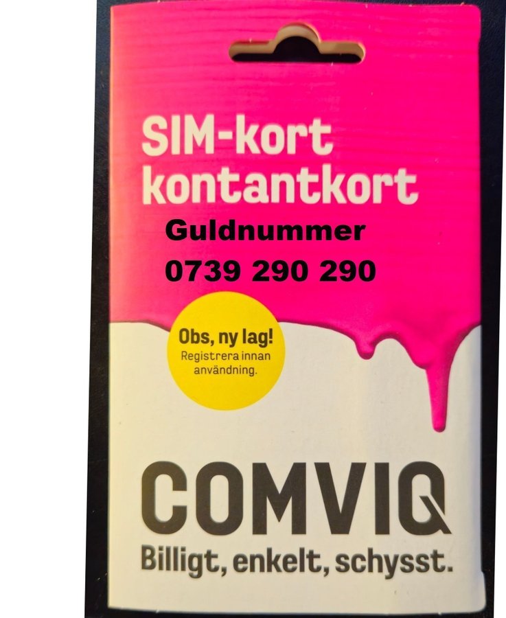 0739 290 290 Guldnummer Guld nummer Diamant nummer Comviq Telefonnummer