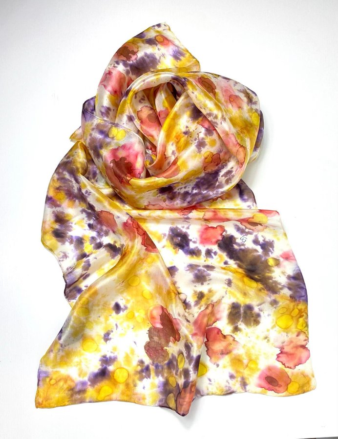 Sidenscarf, batik, 171x42 cm