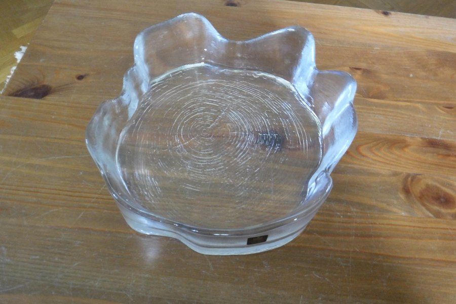 Glasskål/fat Royal krona Sweden full lead crystal