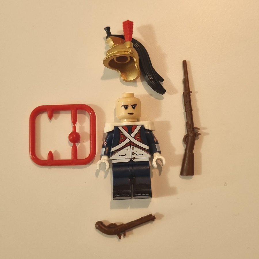 Byggkloss Minifigur - Fransk Soldat