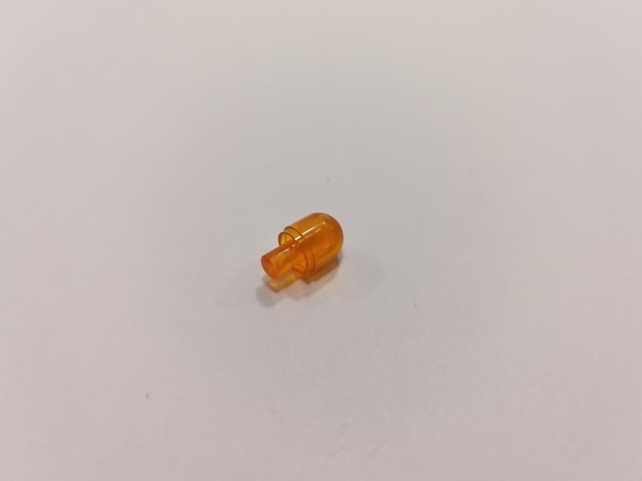 Lego - transparent - siren - bulb - part 58176 - orange (trans orange)