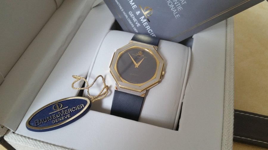 Baume  Mercier L'Octogone Édition Clous dé Paris 18k Gold / SS / Rubber