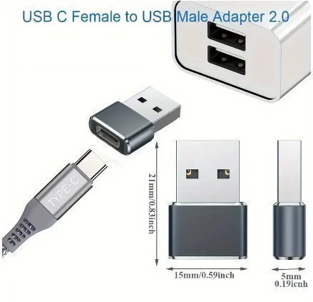 5 stycken USB C hona till USB A hane adapter 20