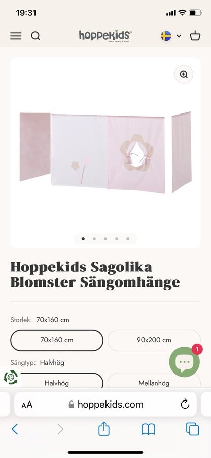 Hoppekids Sagolika Blomster Sängomhänge