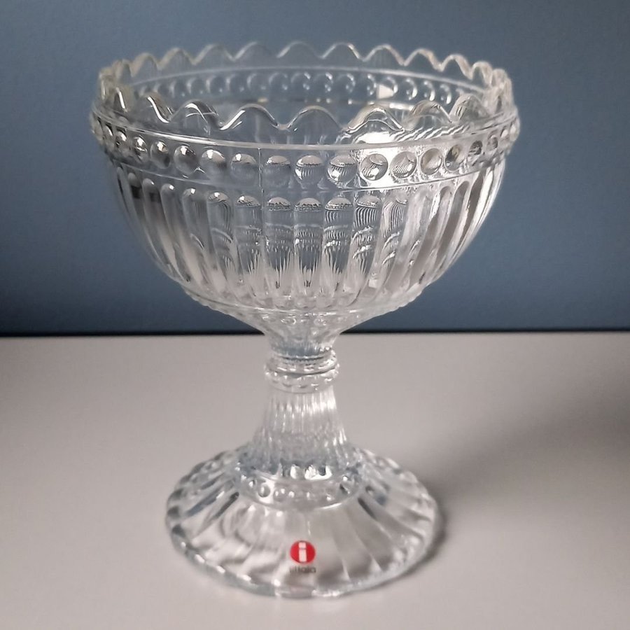 Oanvänd! Iittala Marimekko stor skål, färg: klar/clear ca 15cm hög.