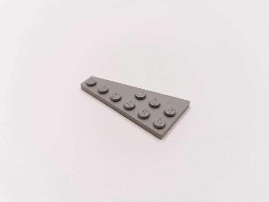 Lego - wedge - vinge - plate - höger - 6x3 - part 54383 - ljusgrå (bluish)