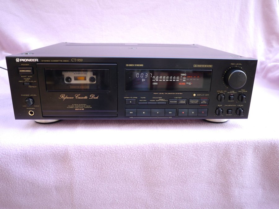 Pioneer CT-959 Reference cassette deck High end, servad,kalibrerad.