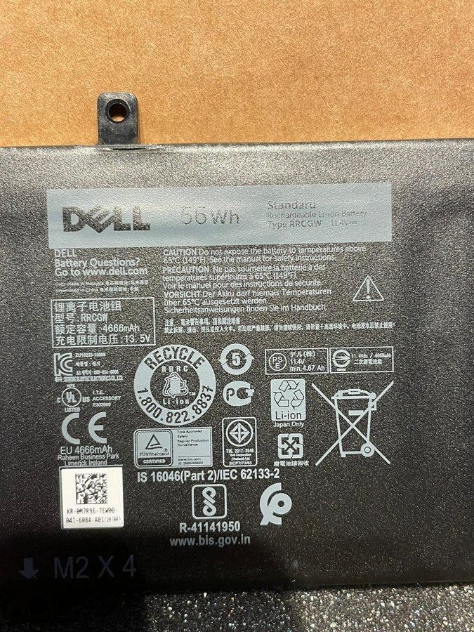 Dell Precision 5510 56WHR 3C Battery