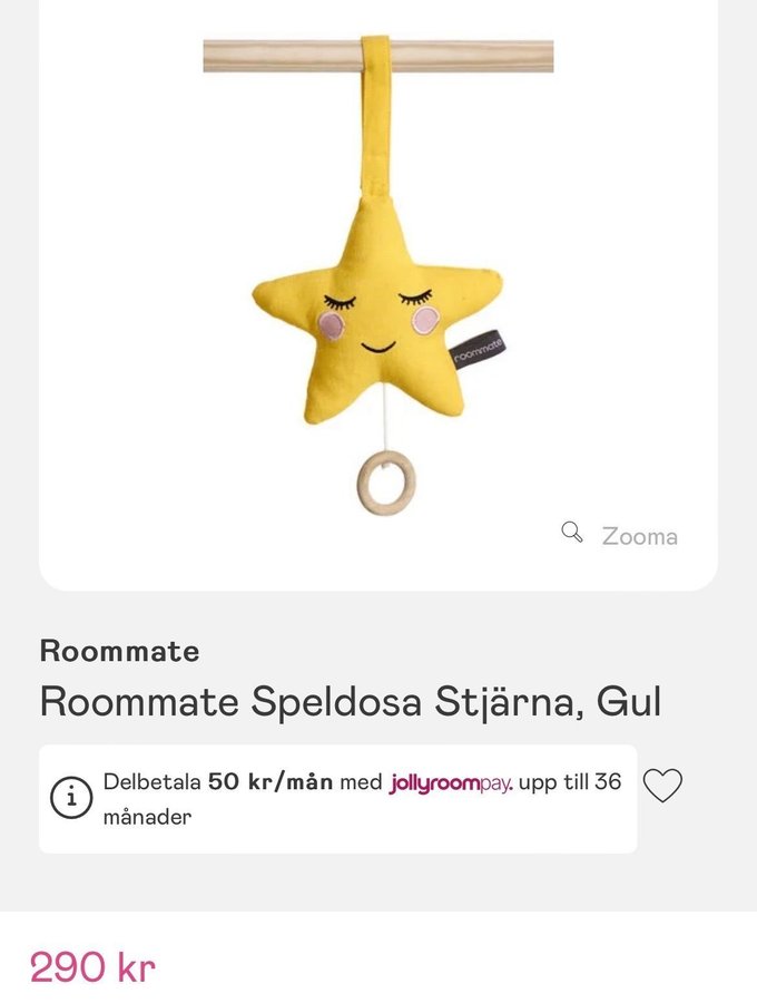 Roommate Speldosa Stjärna, Gul