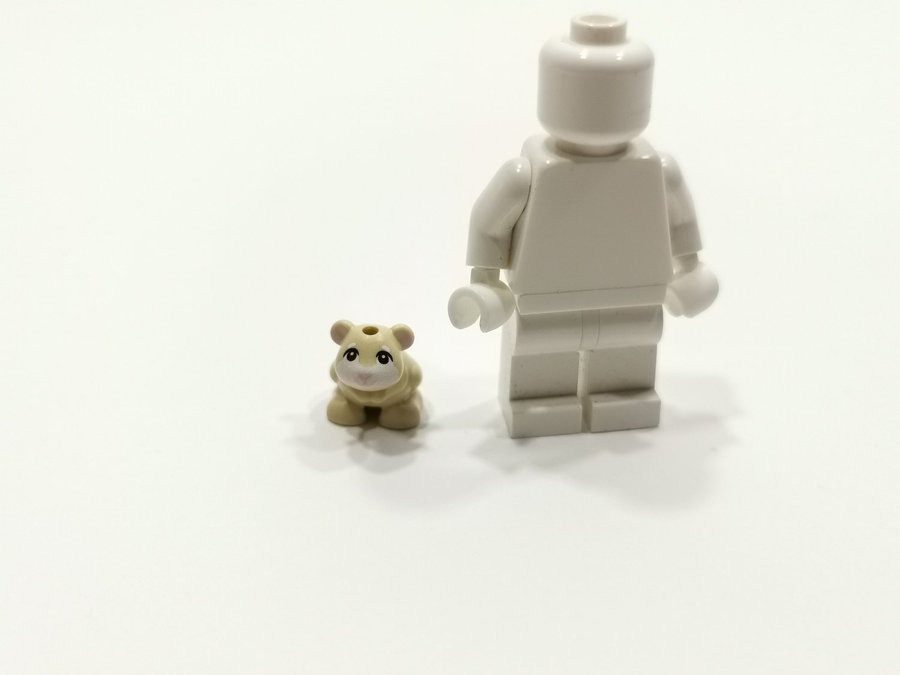 Lego - djur - hamster - mus - 1x1 - part 24183pb09 - tan