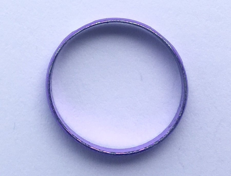 Ovanlig Lila Ring Violett Gredelin Silverfärgad Dekoration Hippie Boho Etno