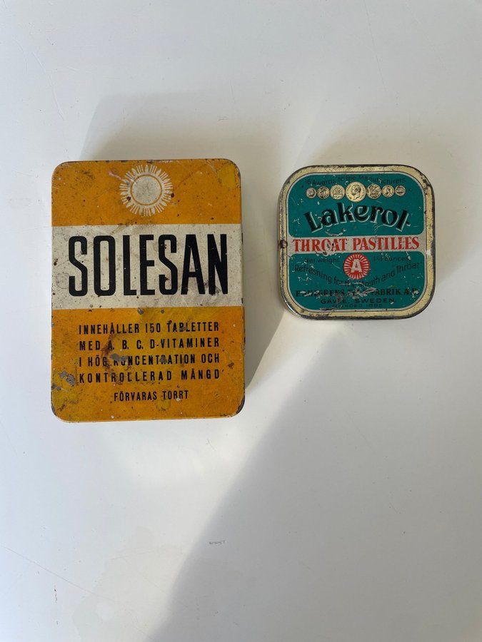 Läkerol  Solesan Vintage burkar