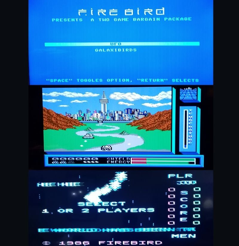 Ufo + Galaxibirds (Firebird) - Lös Disk ->TESTAD<- Commodore 64 / C64 Spel