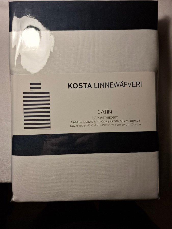 Nya satinpåslakan  örngott - Kosta Linneväveri