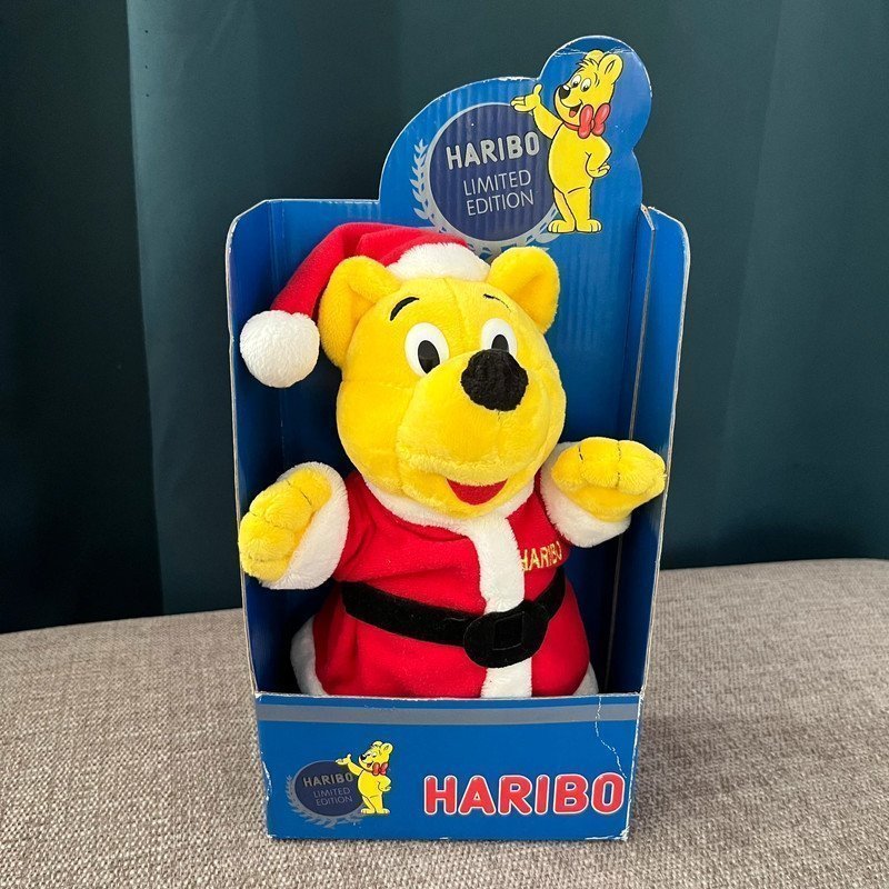 Haribo Santa Gold Bear gosedjur i box • Limited Edition Tomte Haribo Guld Björn