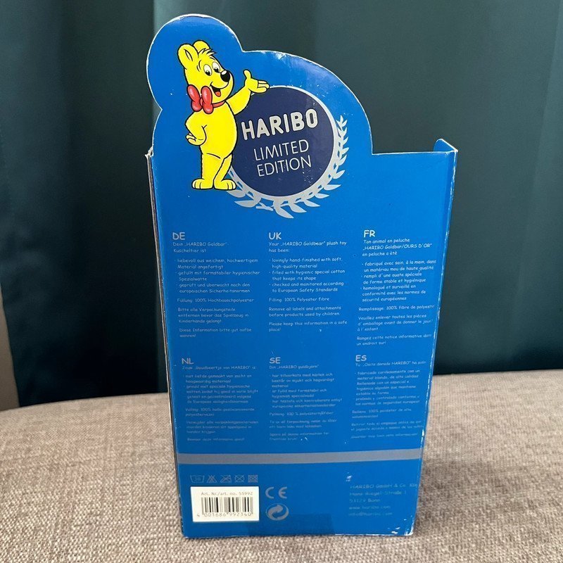 Haribo Santa Gold Bear gosedjur i box • Limited Edition Tomte Haribo Guld Björn