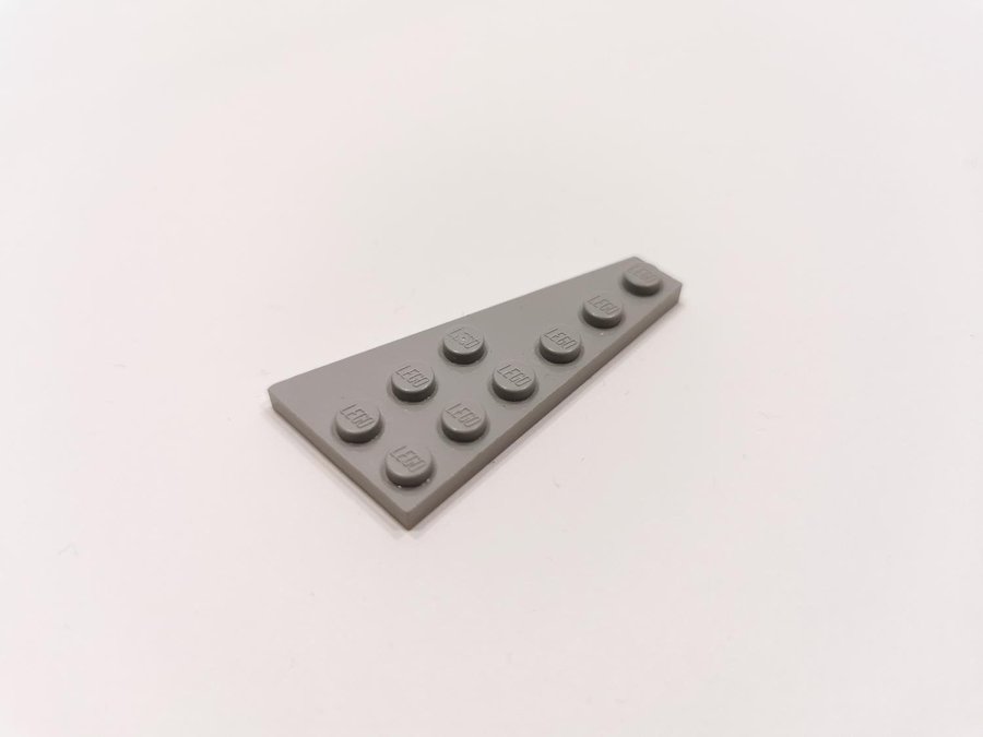 Lego - wedge - vinge - plate - vänster - 6x3 - part 54384 - ljusgrå (bluish)