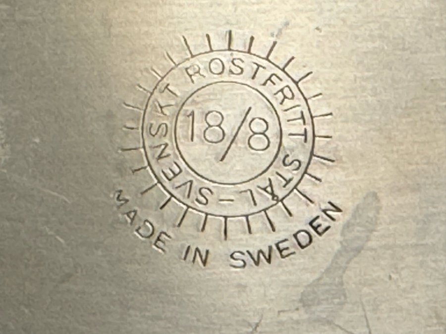 6 st liter Rostfritt stål Skålar Made in Sweden and Denmark