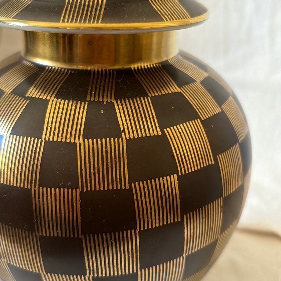 Checkered Porcelain Urna by Johann Seltmann Bavaria