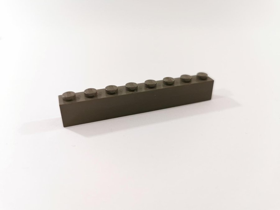 Lego - bit - bas - brick - 1x8 - part 3008 - mörkgrå (old dark gray)