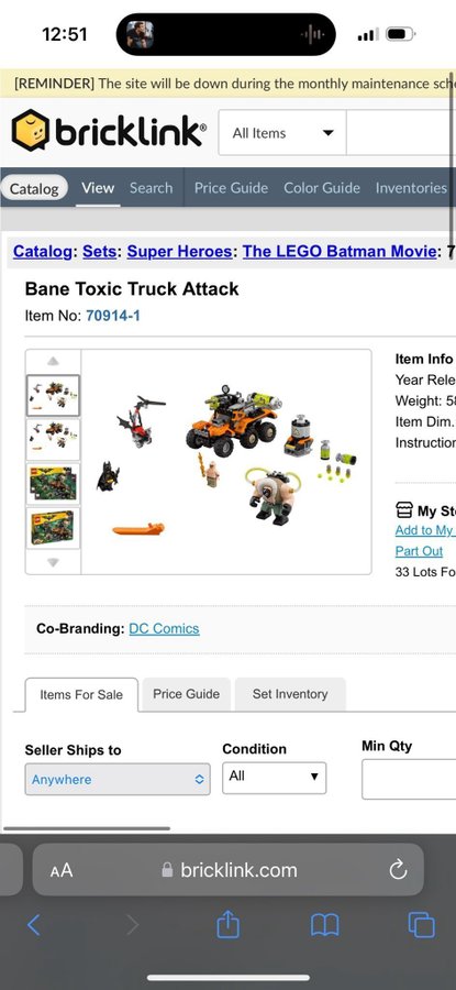 LEGO 70914 Bane: Toxic Truck Attack