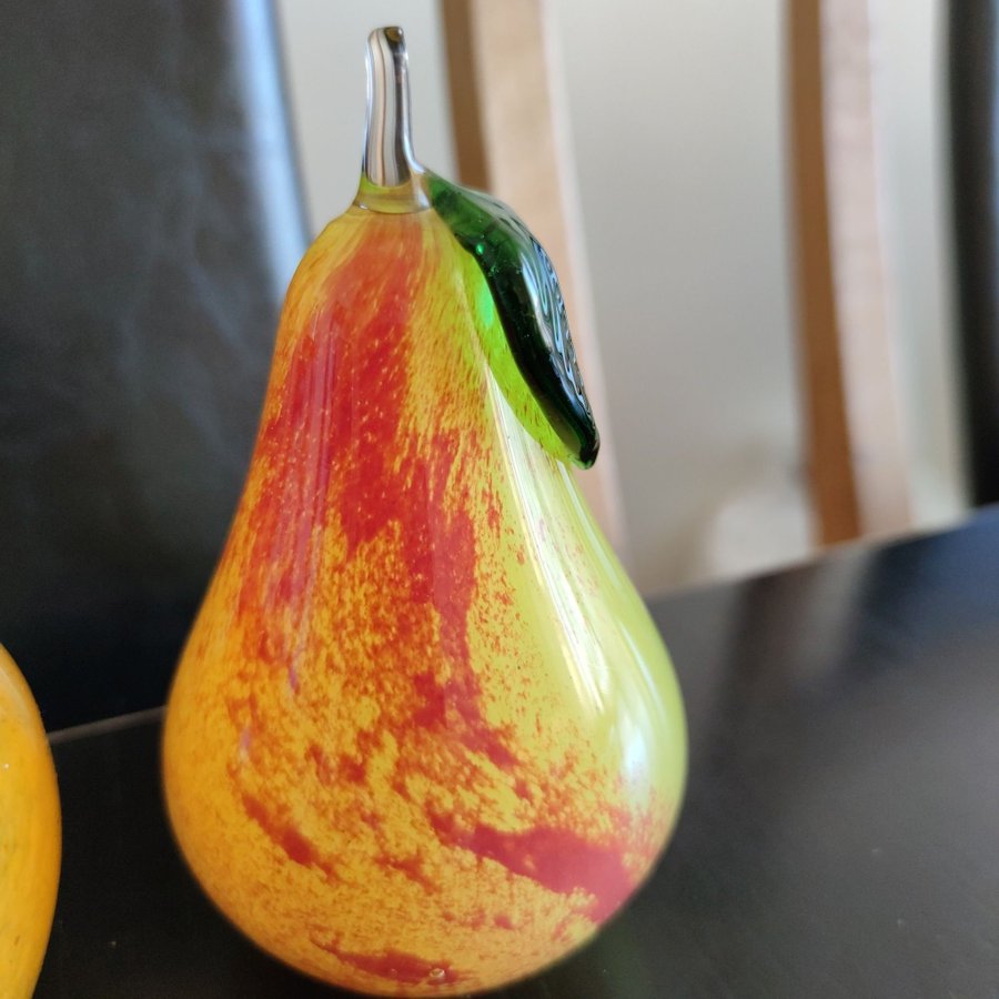 FIGURINER ÄPPLE OCH PÄRON KONSTGLAS SCANCRTSTAL