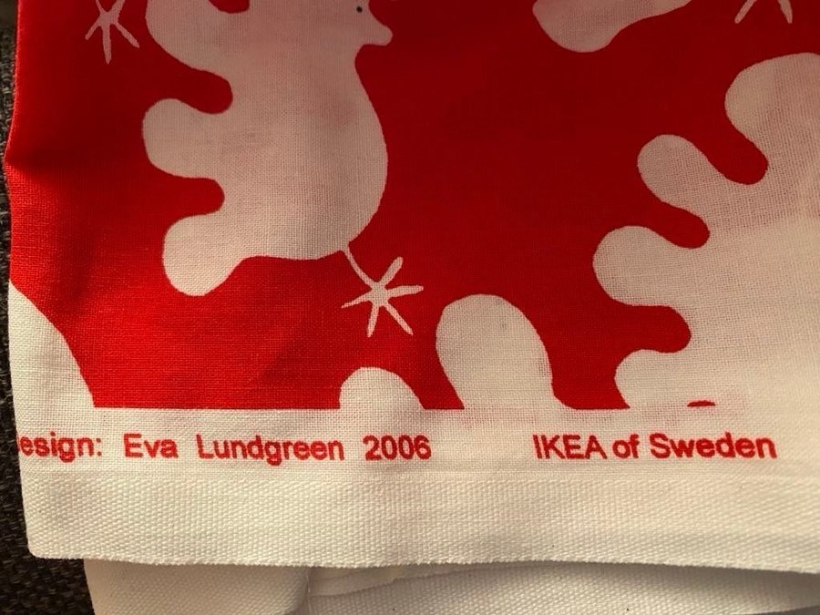 IKEA röd tyg