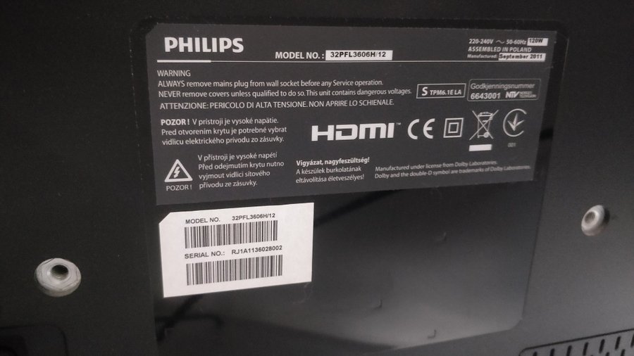 Philips 32PFL3606H/12 LCD Full HD TV