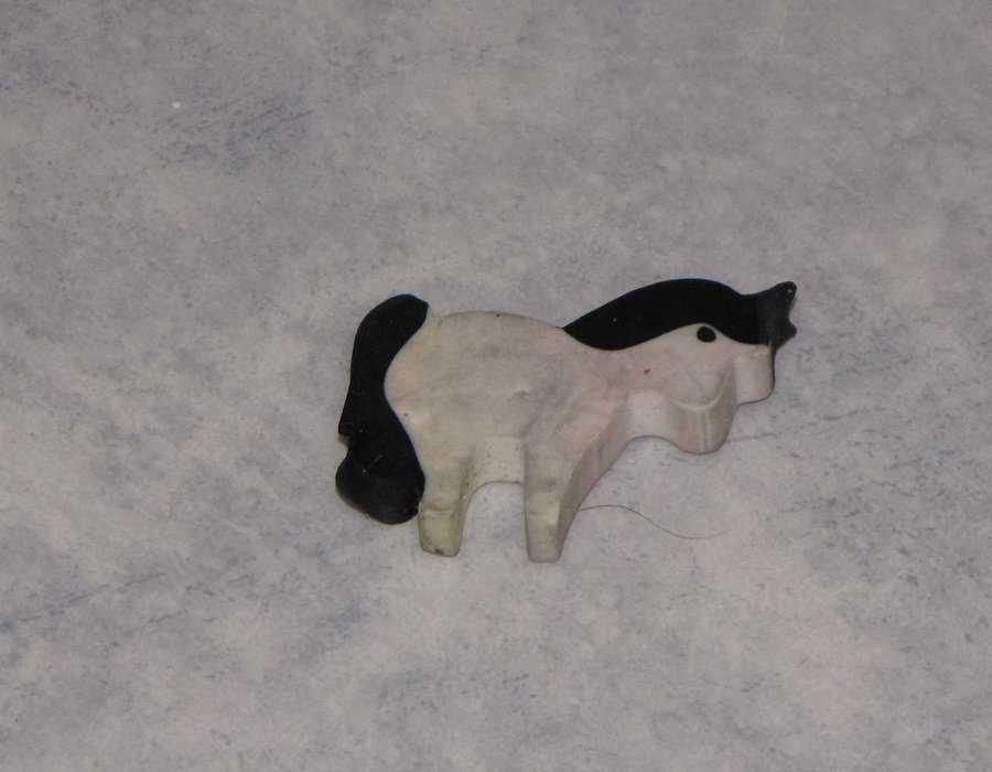 Sudd vit häst svart man 7 x4 cm sött suddgummi fin barn present skolmaterial jul