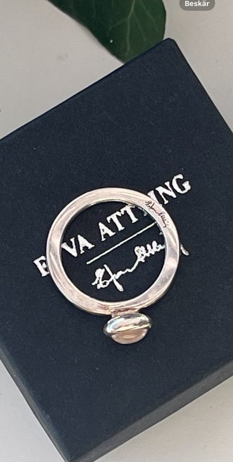 Efva Attling Love Bead Rose Quartz ring i silver