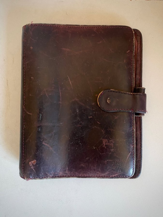 Mulberry vintage Leather Filofax i skinn Organiser 1900-tal