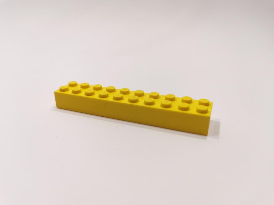 Lego - brick - bas - hög - 2x10 - part 3006 - gul