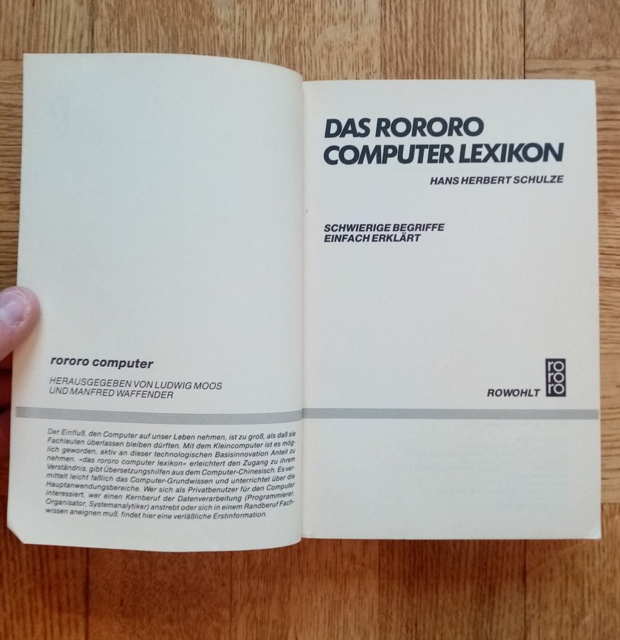 Das Rororo Computer Lexikon (Rowohlt - Hans Herbert Schulze) [1984, 1987]