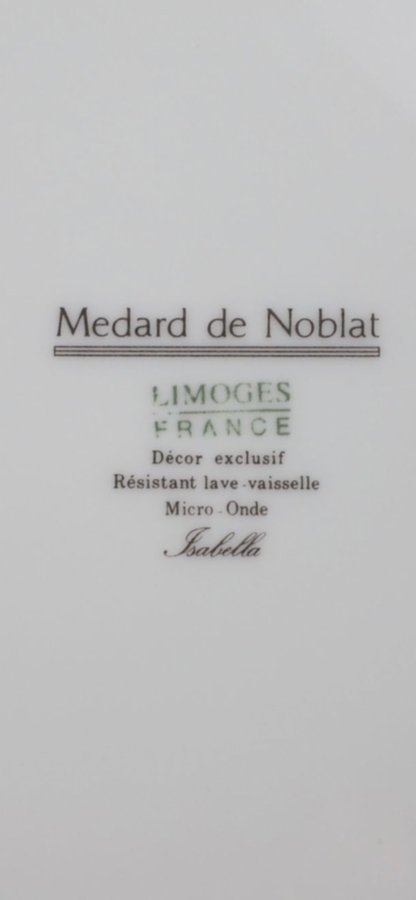 Exkl.Mat-kaffeservise Limoge France Medard de Noblat nyskick