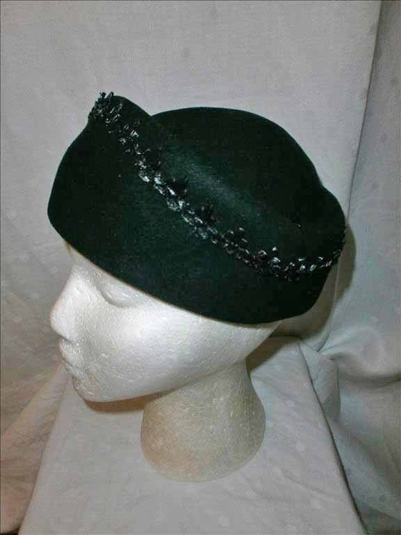 hatt svart hattvintage 60-tal