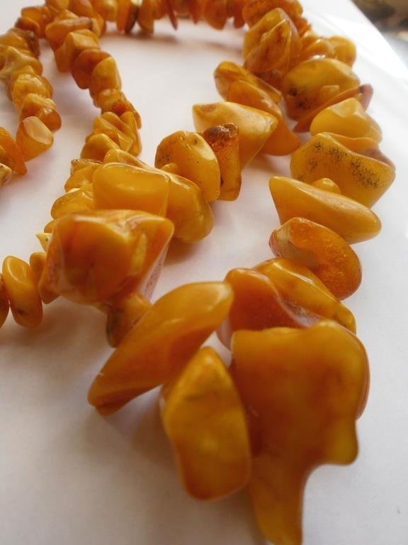 halsband i ljus bärnsten natural baltic amber vintage