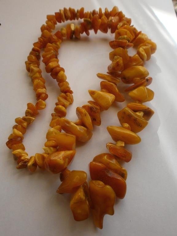 halsband i ljus bärnsten natural baltic amber vintage