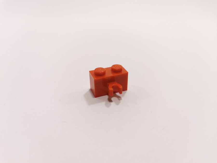 Lego - brick - modifierad - klo - 1x2 - part 30237b - röd